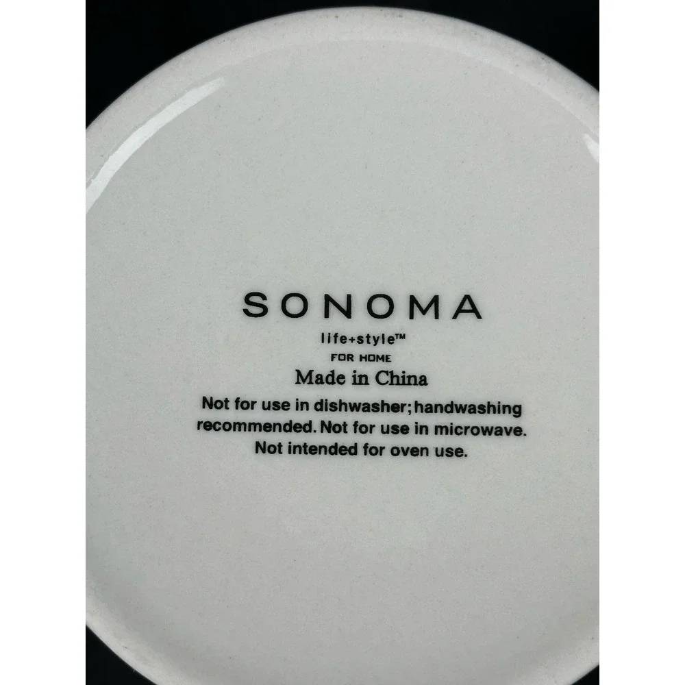 Sonoma Lifestyle Sugar Bowl with Lid white with Gold Trim